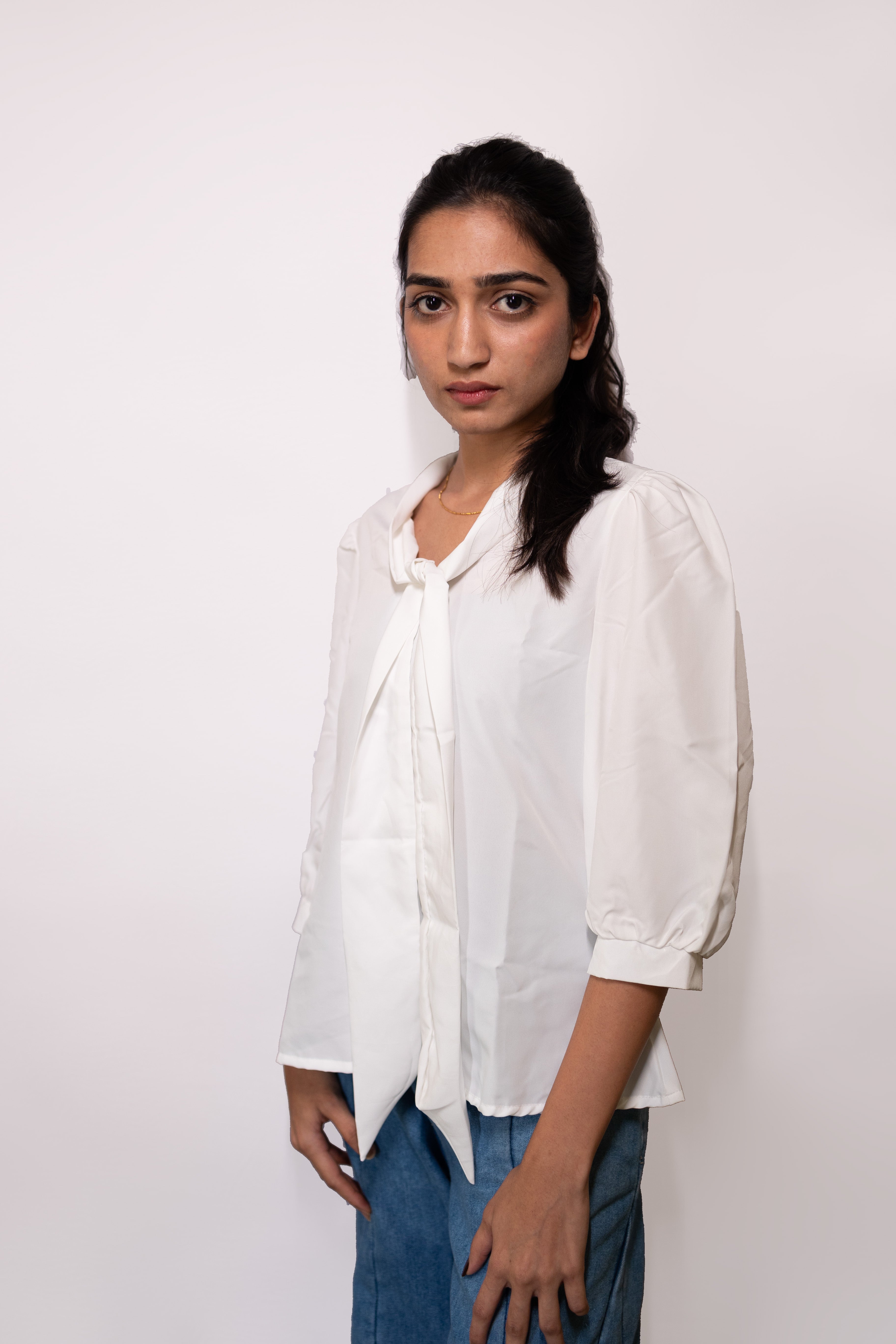 White Formal Top - AZZLIAS WARDROBE